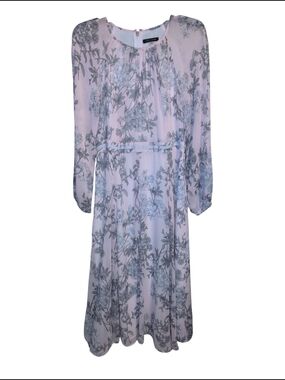 Nwt Tommy Hilfiger Dress Pink Gray 5pm Sheer Wedding Career Floral Travel 8